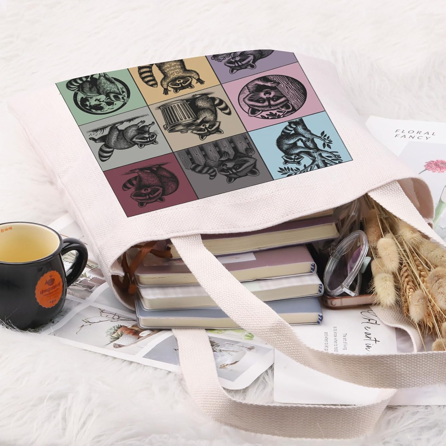 PYOUL Funny Raccoon Gift My Trashy Era Tote Bag Feral Raccoon Handbag Trending Meme Gift Raccoon Lover Gift - Image 2