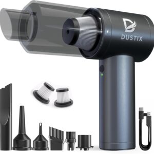 Handheld Car Vacuum cleaner & Air Blower Cordless – Mini Powerful 12000Pa Suction, Portable Small Hoover, HEPA, Accessories for Interior, PC, Home & Kitchen