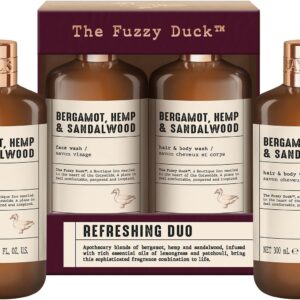 Baylis & Harding The Fuzzy Duck Bergamot, Hemp & Sandalwood Men’s Refreshing Duo Gift Set (Pack of 1) – Vegan Friendly