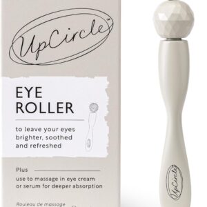 UpCircle Eye + Face Roller 1pc – Metal + Plastic-Free – For Dark Circles + Puffy Eyes – With Cooling Effect to Boost Circulation For Healthy Glow – Sustainable + Reusable