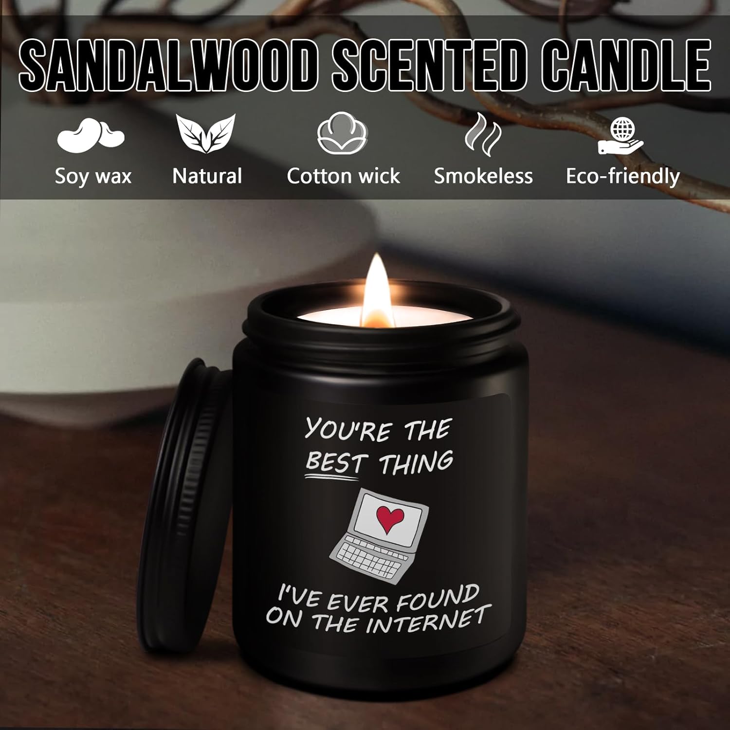 Anniversary Candle Gifts for Him, Valentines Gifts for Him, Birthday Gift for Boyfriend Husband Funny Christmas Presents for Men Lover Fiance Couple, Valentines Day Candle 200g Soy Wax - Image 4