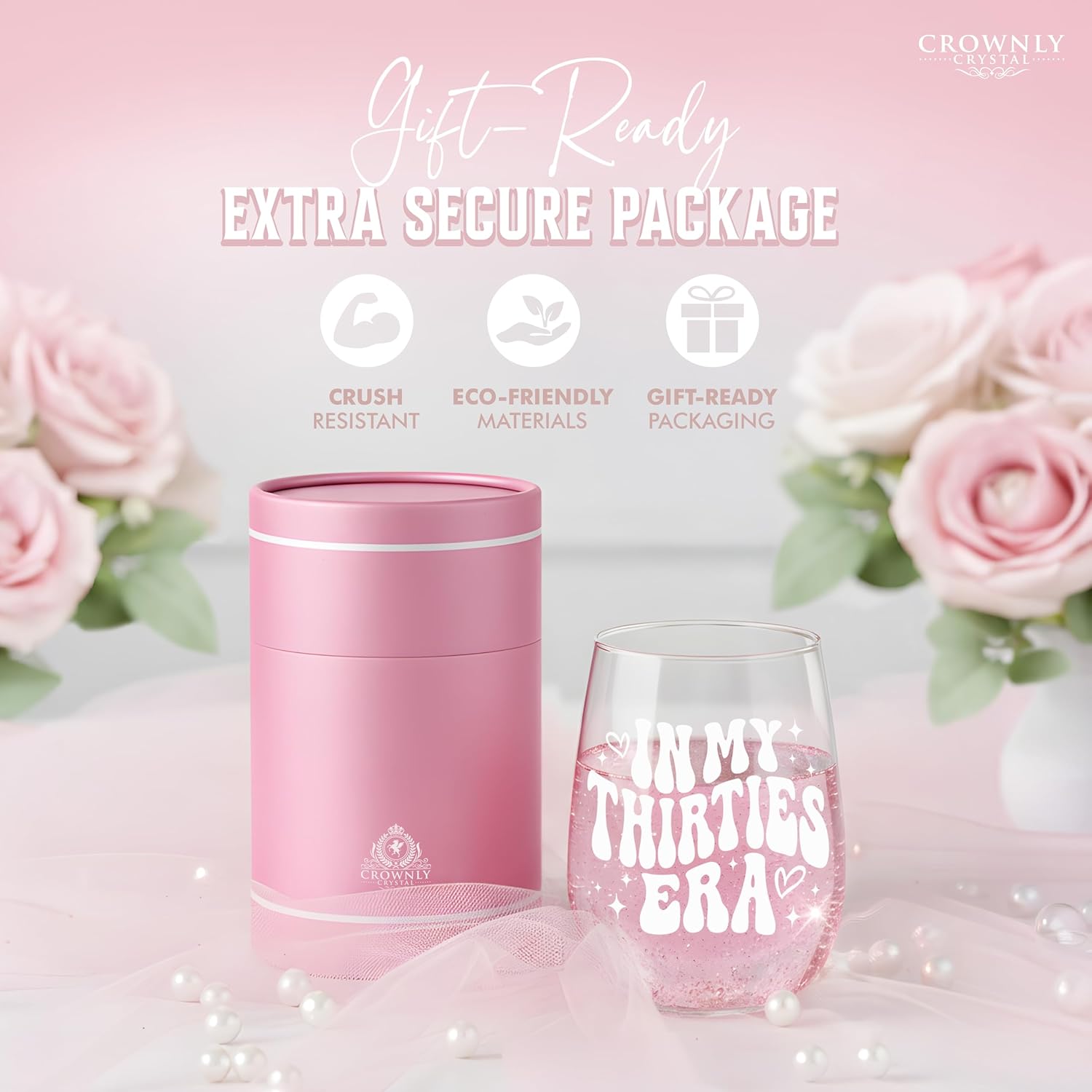 30th Birthday Gift Crystal Beverage Glass in My Thirties ERA 30 Year Old Birthday Gift for Sister Friend Wife Mum or Colleague - Image 6