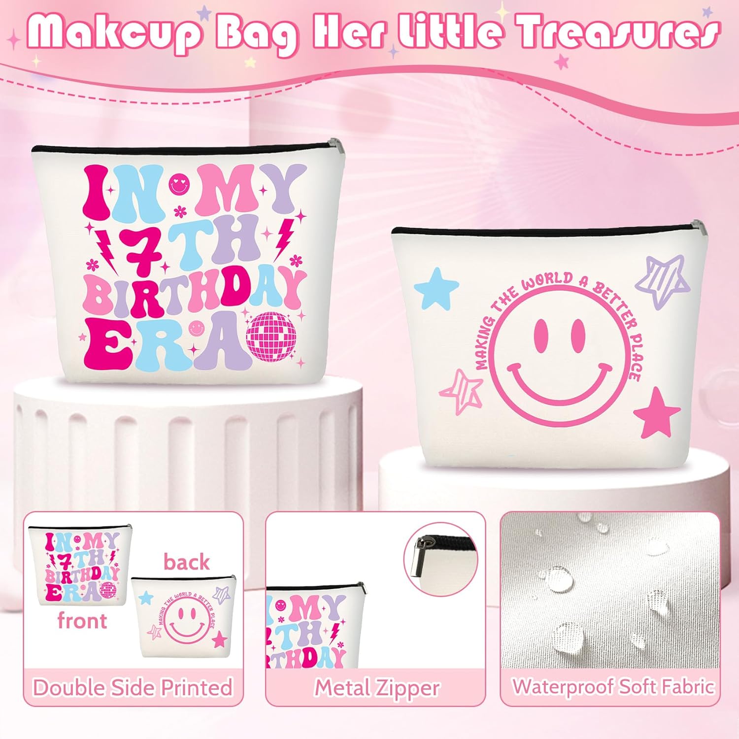 Zyphoria 7 Year Old Girl Birthday Gifts for 7 Year Old Girls Ideas Set,Cool Presents for 7 Years Olds Girls,Gifts for Age Seven Beautiful Teen Girl,7th Birthday Decorations for Sister Daughter Niece - Image 4