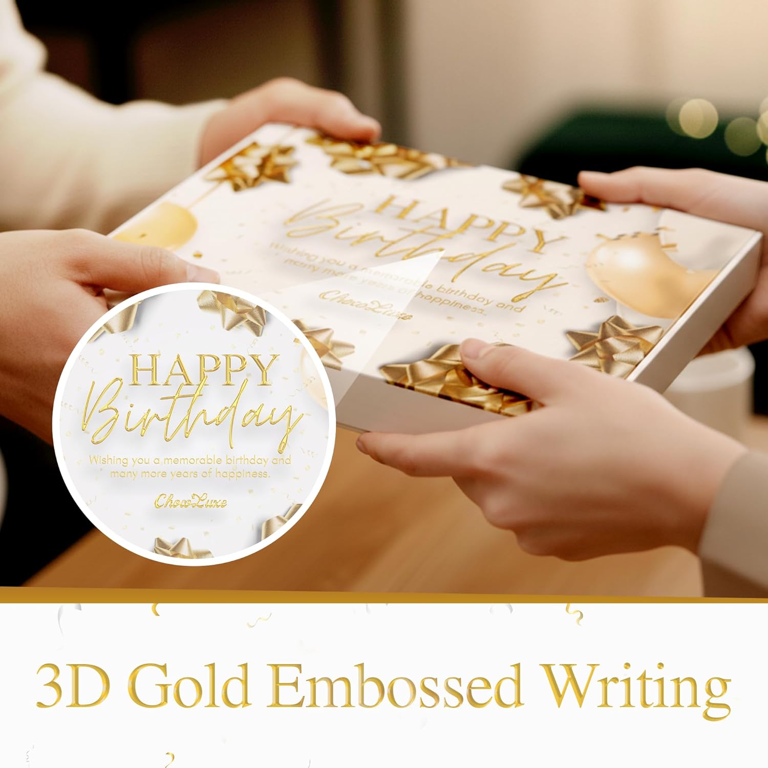 Chocoluxe Co Luxury Happy Birthday Chocolate Gift Box Hamper | Made with Assortment of Dairy Milk Selections | Birthday Gifts for Men/Women 20th 30th 40th 50th 60th 70th | Letterbox Friendly Gifts - Image 2