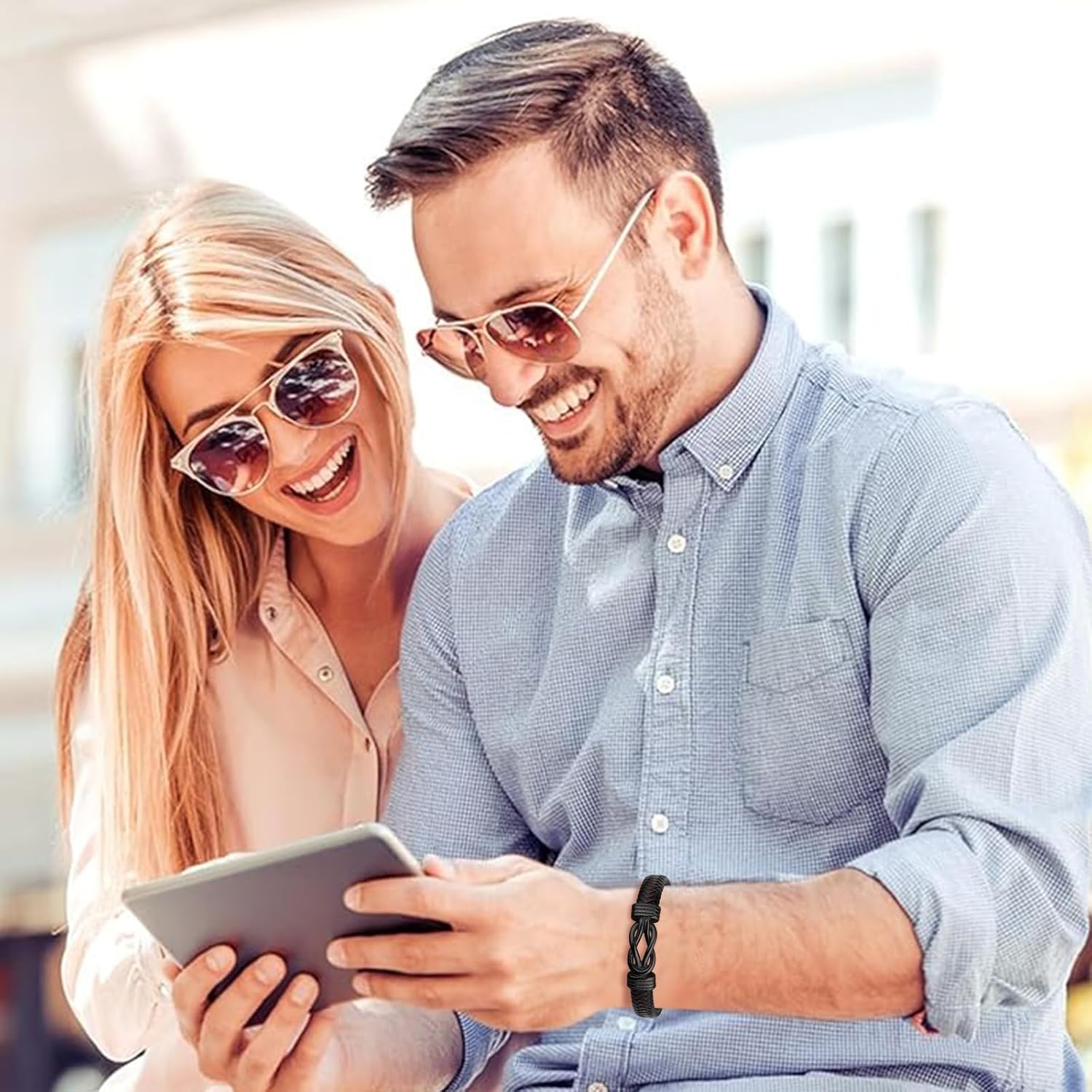 Gift To Men Husband Boyfriend Leather Bracelet for Men Boys Adjustable Black Leather Bracelets With Stainless Steel Magnetic Clasp Birthday Christmas Anniversary Valentines Gift - Image 8