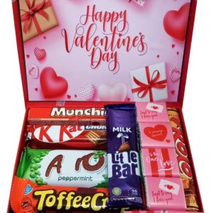Valentines day Chocolate Gift Box – Mixed Chocolate Selection with Love Neapolitans | Romantic Sweet Gift for Her or Him, Partner, Wife, Husband