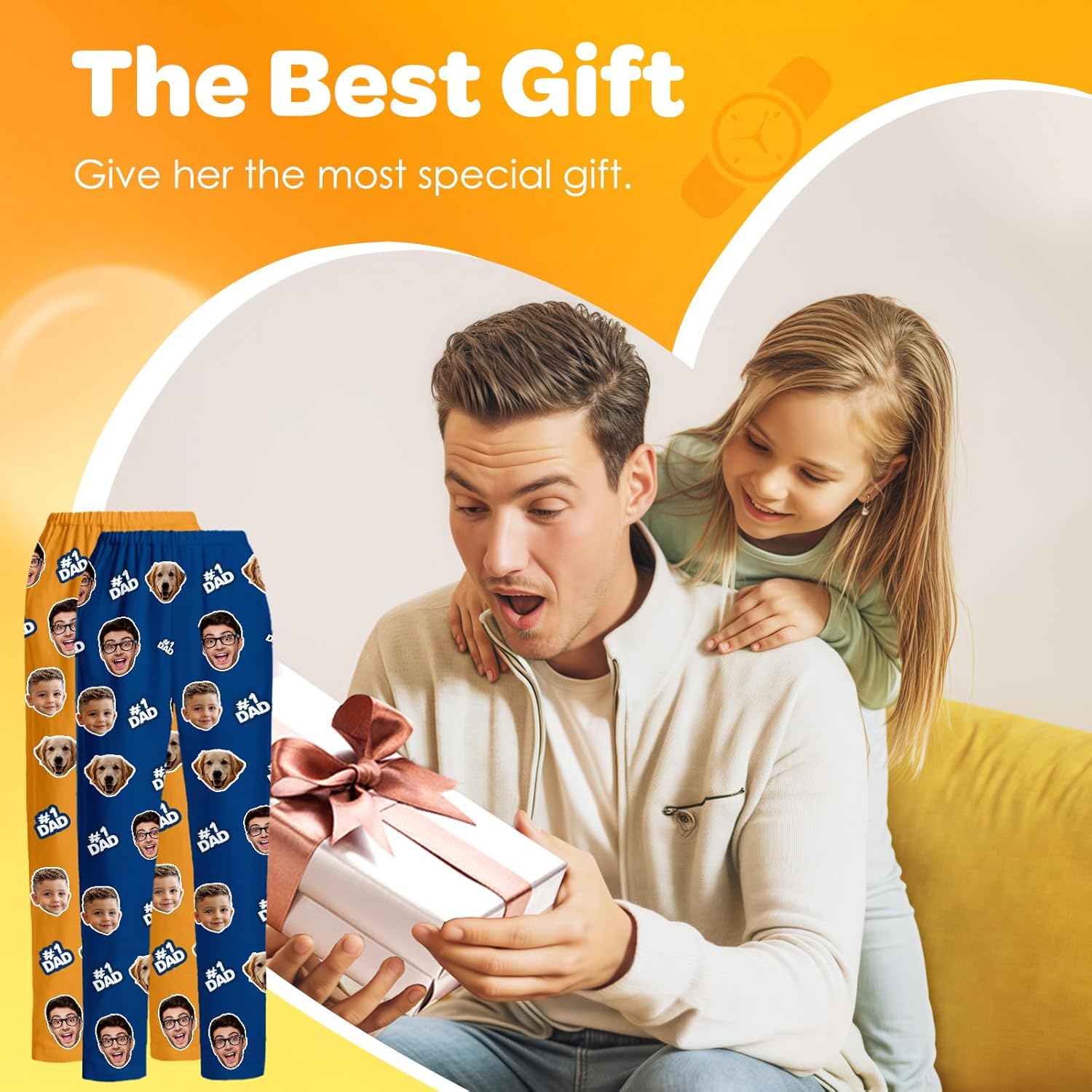 Bemaystar Custom Pajama Pants with Photo Men Women,Personalized Pajama Pants Gifts,Personalized GIfts for Dad Mom - Image 7