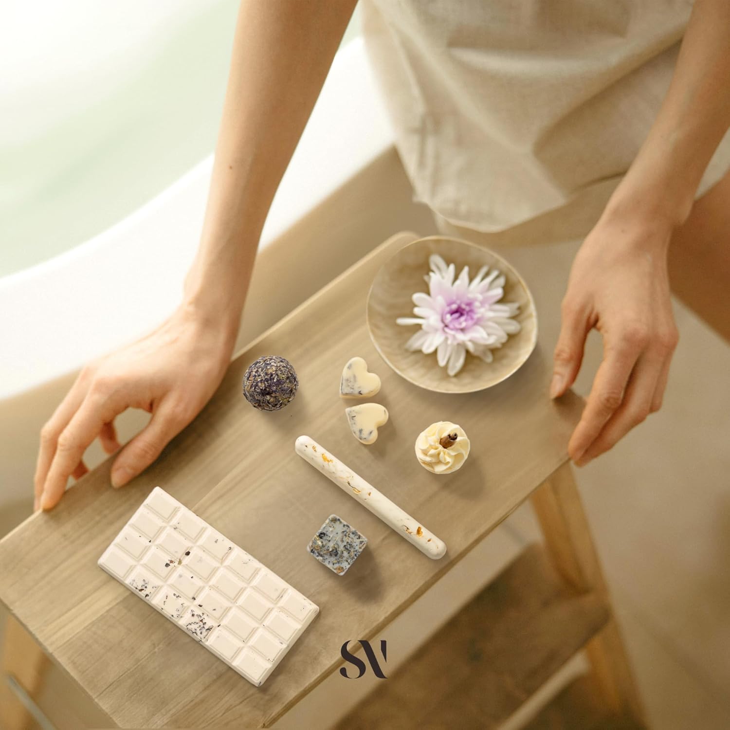 Satin Naturel Luxury Gifts for Women – Organic Handmade Bath Bombs 7pcs with Essential Oils & Shea Butter – Premium Gift Box – Perfect Gifts for Her & Girls - Image 7