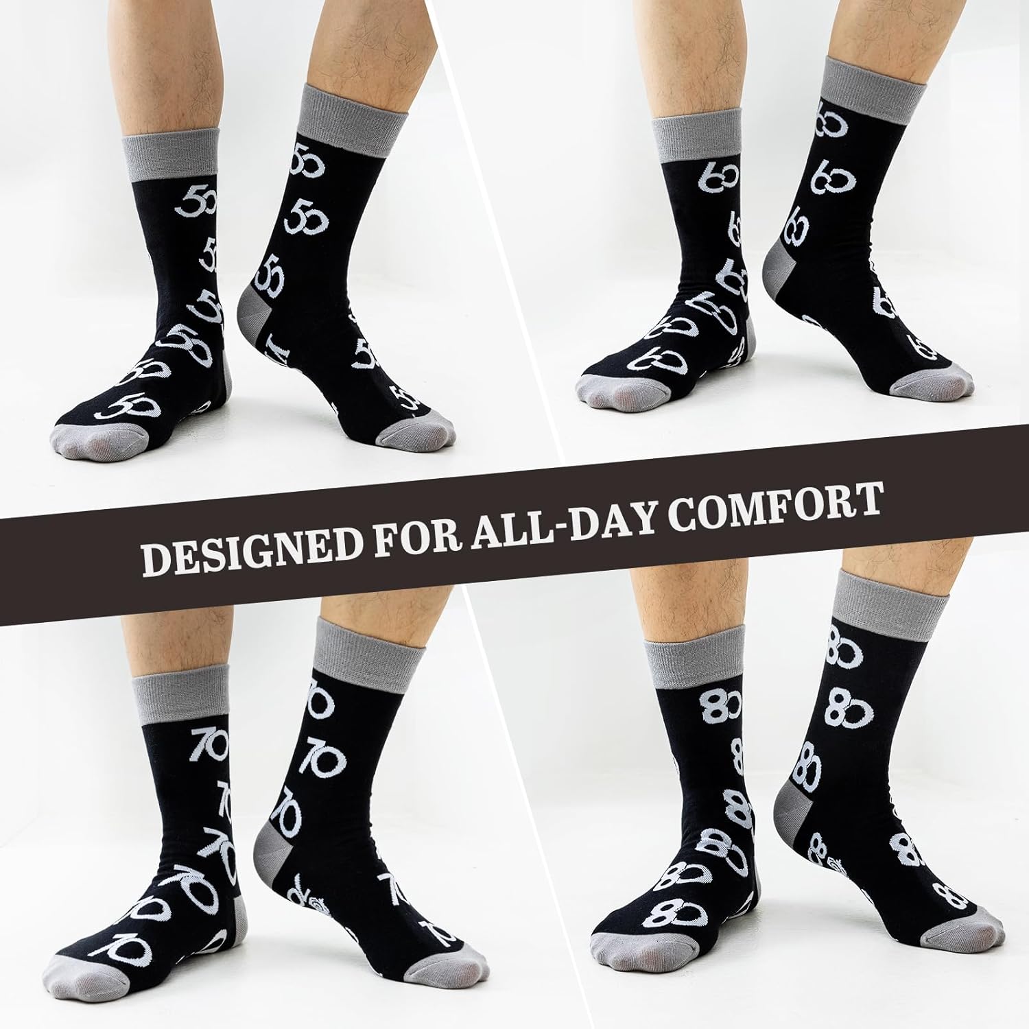Mens Socks Calf-length Cotton Size 9-11, Novelty Funny Birthday Socks Gift for Dad Grandad Husband Son Brother - Image 3