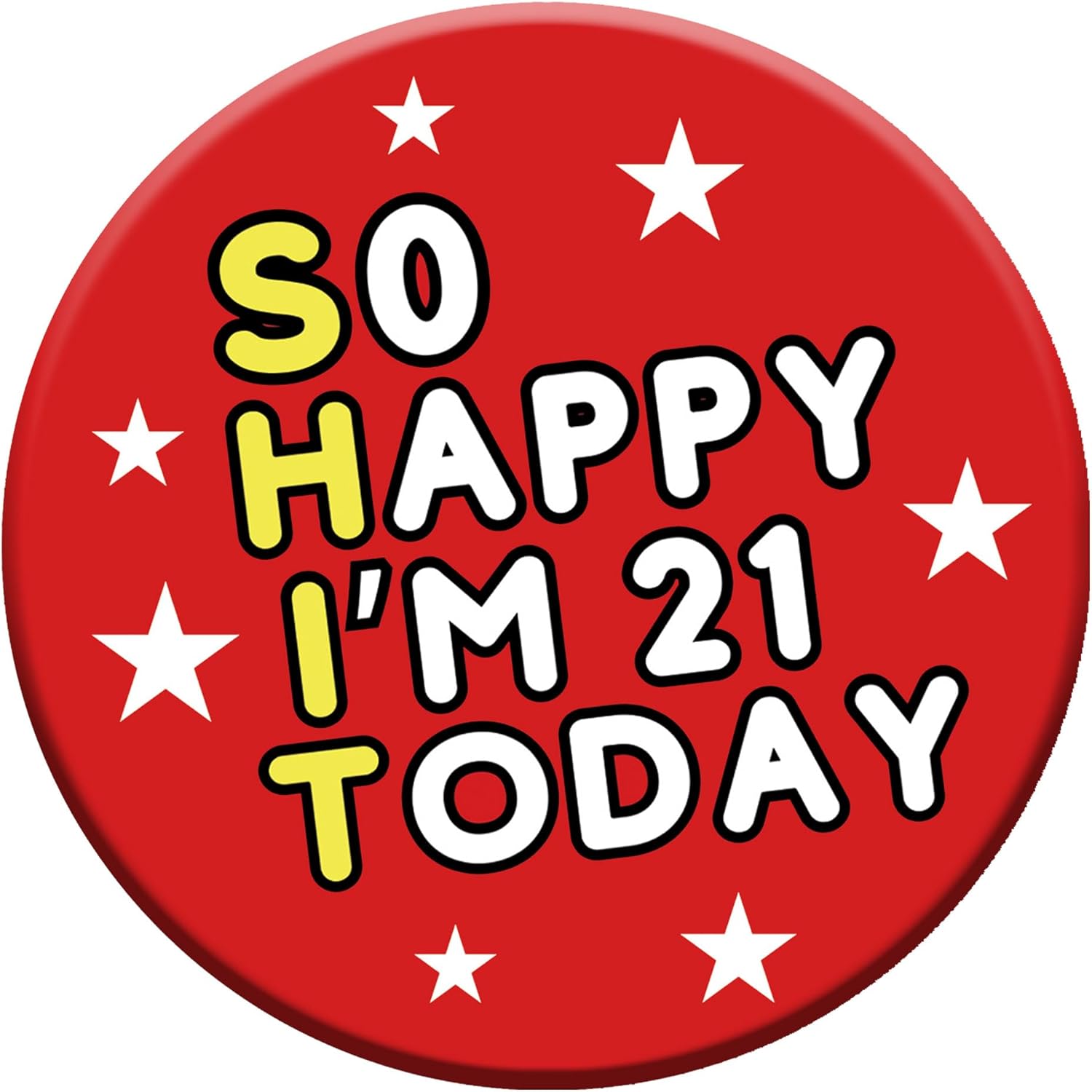 Birthday Badge 76mm With Metal Back