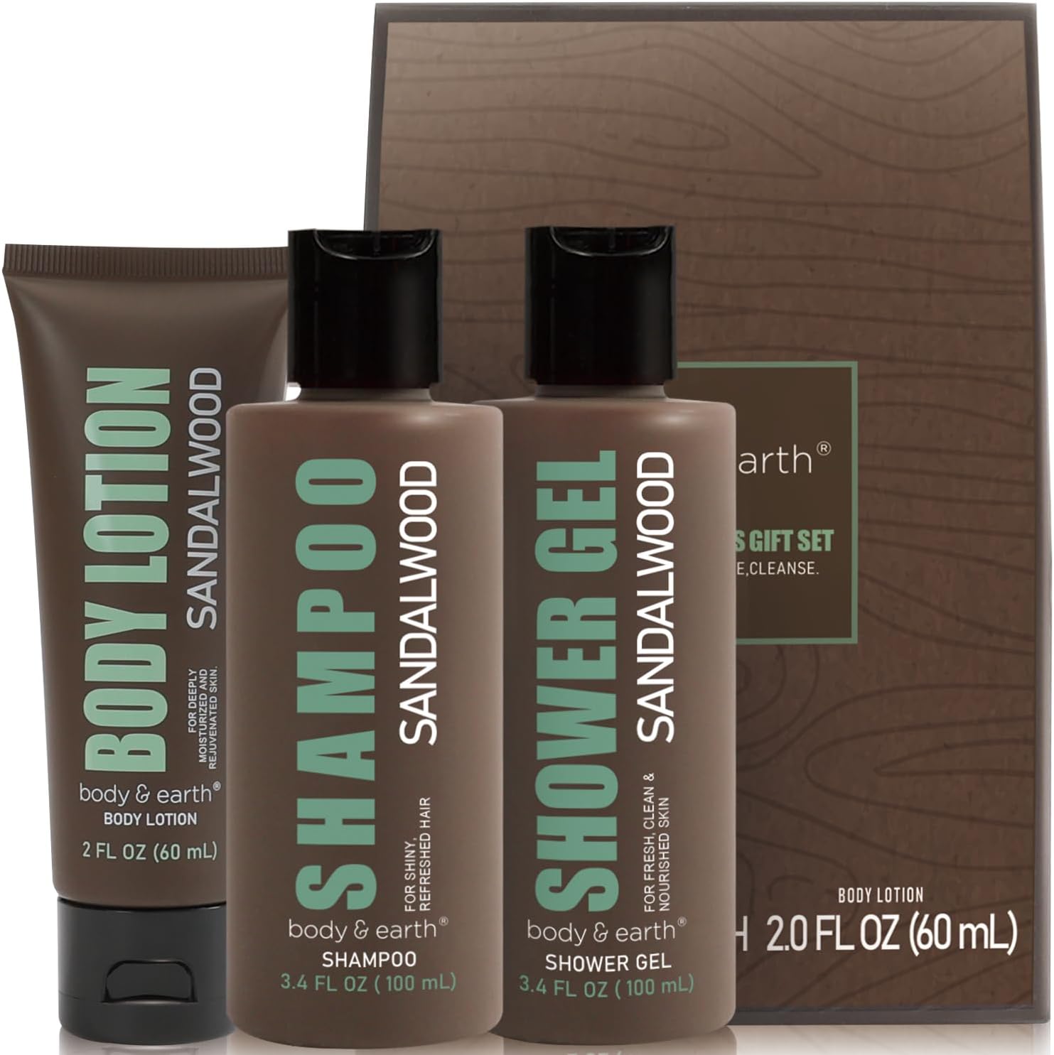 Gift Set for Men Bath and Body Wash Set Includes Sandalwood Shower Gel, Body Lotion, Shampoo,Self Care Gifts for Men,Fathers Day Gifts Box Birthday Valentines Gifts for Him,Christmas Gift - Image 8