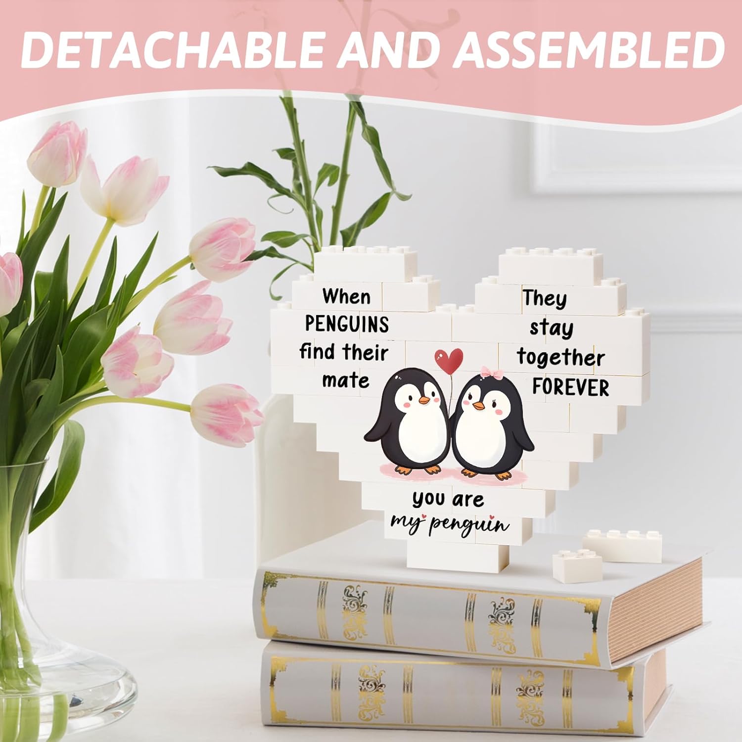 Valentines Gifts for Him Her, Anniversary Love Gifts for Boyfriend Girlfriend, Penguin Gifts for Wife Husband Couples on Valentines Birthday Christmas - Image 3