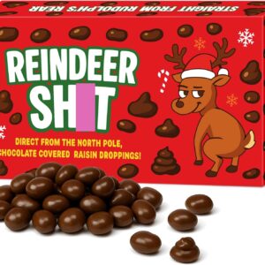 Reindeer Poo Funny Secret Santa Gift Adult Joke Funny Gift For Office Worker Friends Brother Dad Christmas Sweets Chocolate Covered Raisins