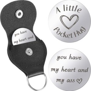 Pocket Hug Keyring Boyfriend Gifts Funny Boyfriend Birthday Gift for Girlfriend Him Her Couple Long Distance Relationship Gifts for Husband Wife Couple Men Bf I Love You