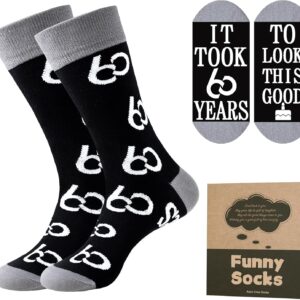 Mens Socks Calf-length Cotton Size 9-11, Novelty Funny Birthday Socks Gift for Dad Grandad Husband Son Brother