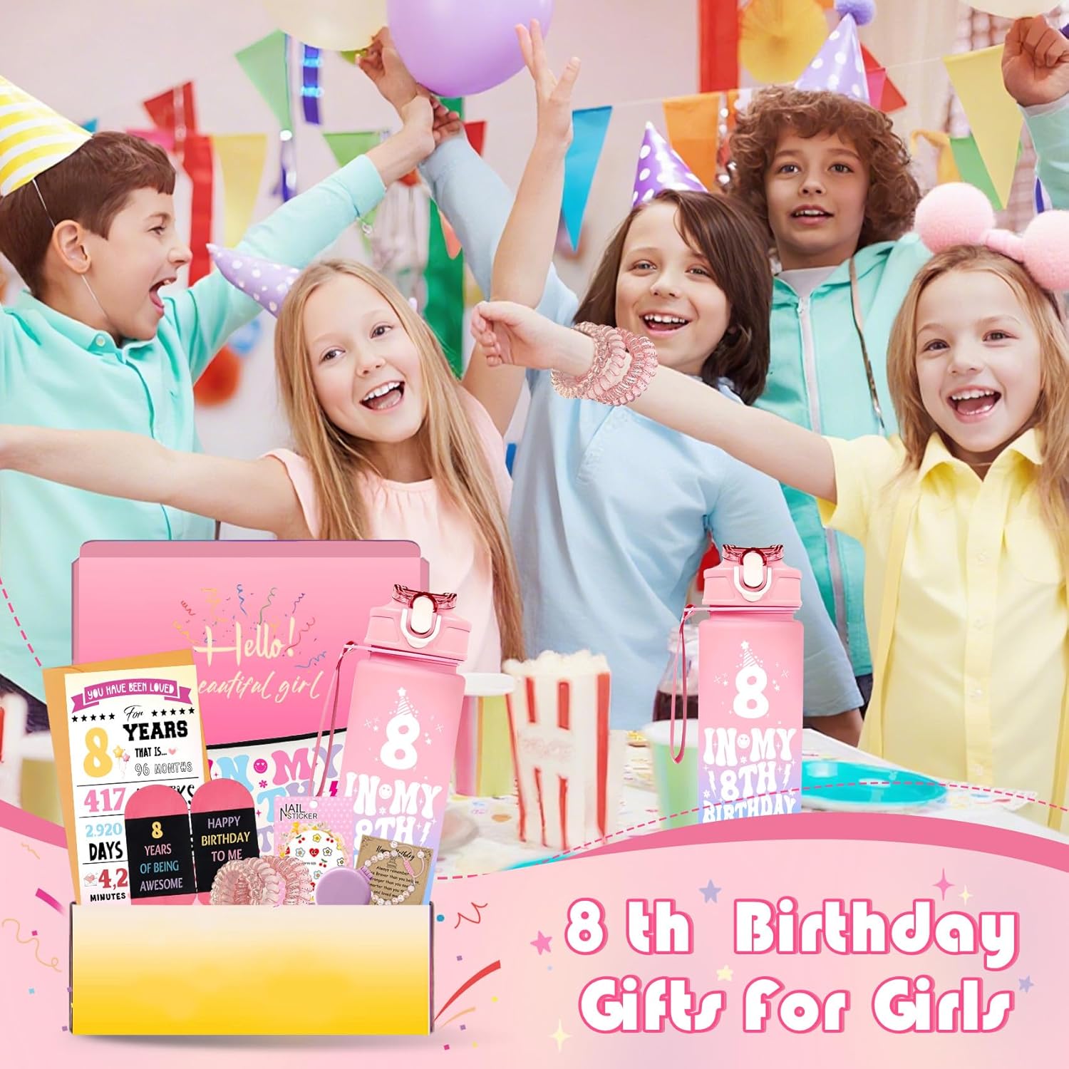 Zyphoria 8 Year Old Girl Birthday Gifts for 8 Year Old Girls Ideas Set,Cool Presents for 8 Years Olds Girls,Gifts for Age Eight Beautiful Teen Girl,8th Birthday Decorations for Sister Daughter Niece - Image 7