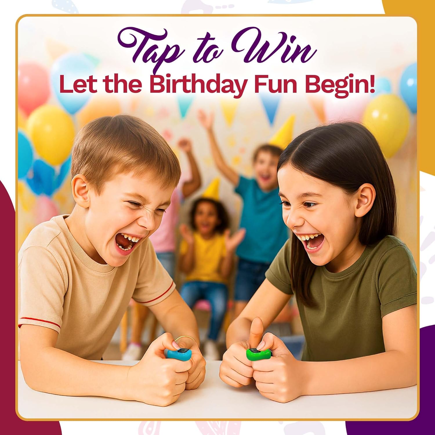 Riff Ruffle 36-Pack Party Favors Set – 12 Digital Finger Click Counters, 12 Party Bags & 12 Stickers – Birthday Return Gifts for Kids, Goodie Bag Fillers, Fidget Toys for Boys & Girls - Image 6