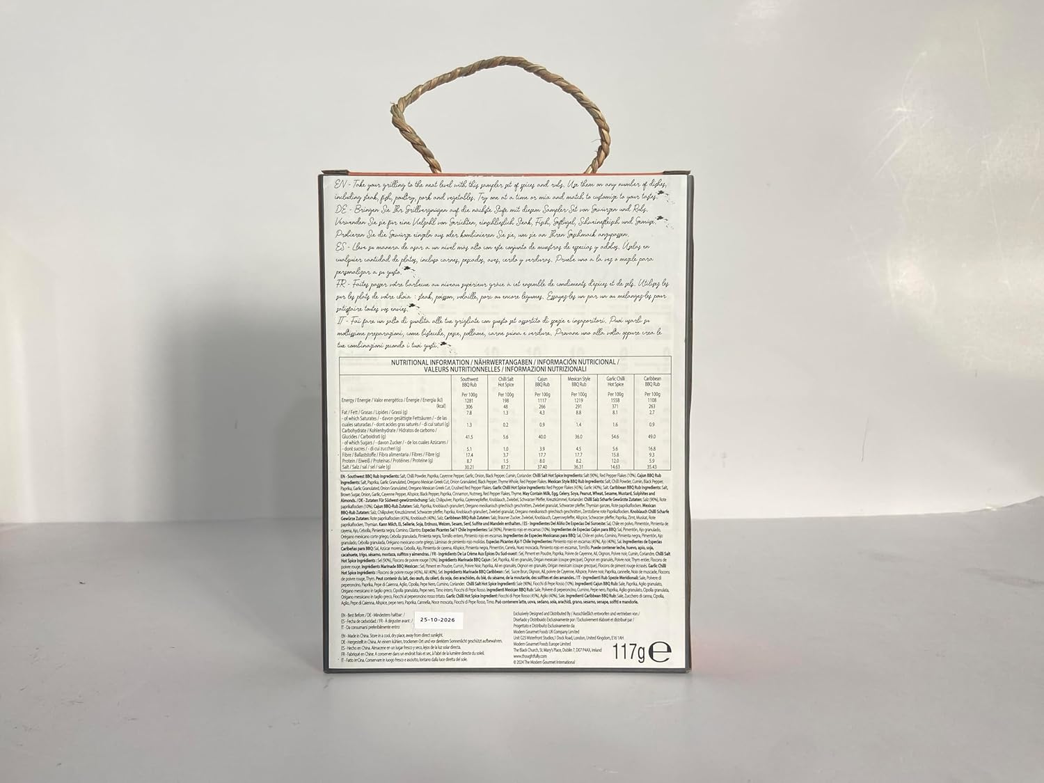 Thoughtfully Gourmet, BBQ Seasoning Collection, Variety 6 Pack, Flavours Include Southwest, Chilli Salt, Cajun, Mexican, Garlic Chilli Spice and Caribbean BBQ Rub, 25 mL Each - Image 8