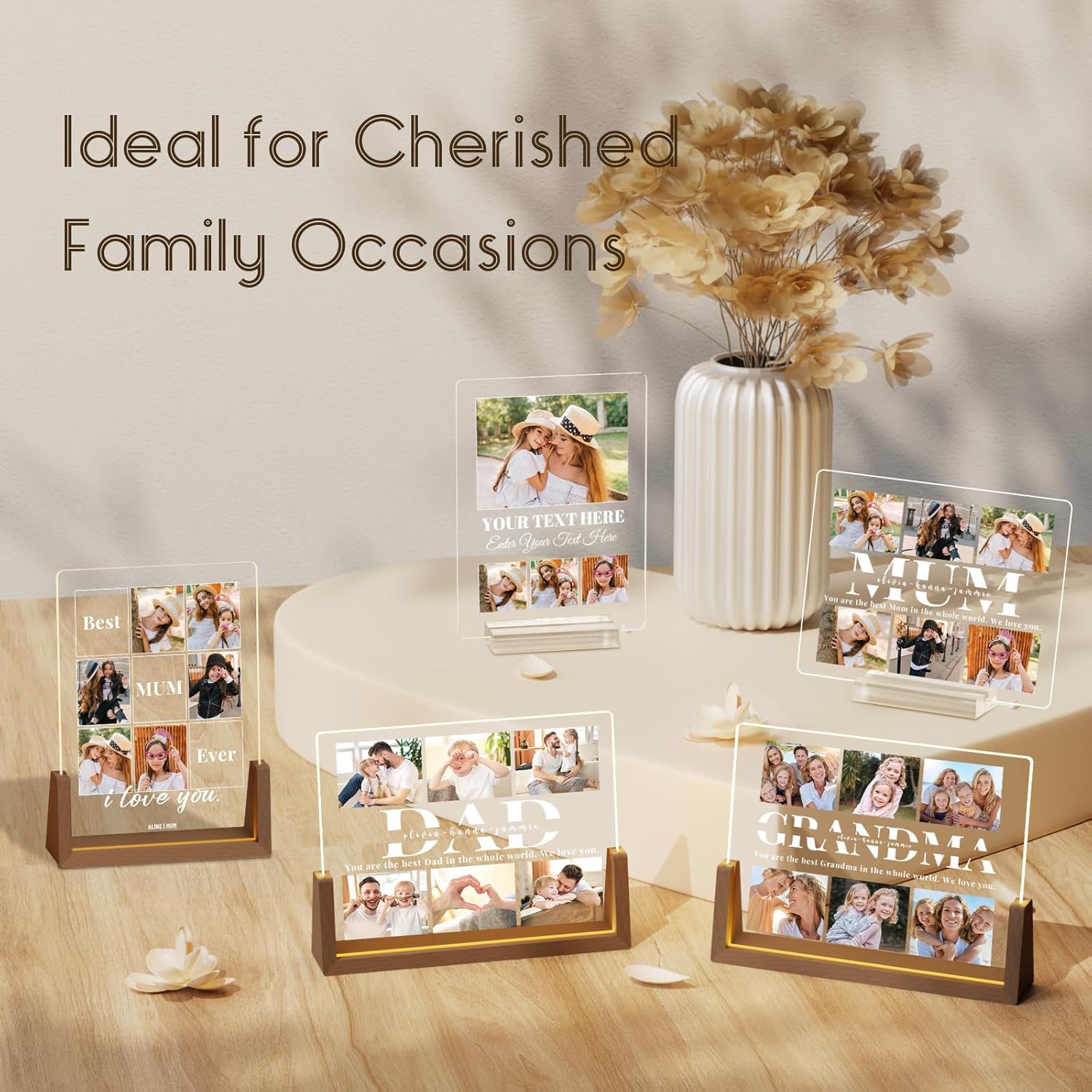 Personalised Fathers Day Photo Frame for Dad from Daughter Son Kids, Customised Dad Christmas Gifts for Husband from Wife, Unique Daddy Gift Ideas, Best Dad Birthday Gift, Presents for Xmas Day - Image 7