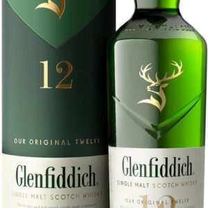 GLENFIDDICH 12 Year Old Single Malt Scotch Whisky – Bold Balance – Fresh Pear, Subtle Oak – Matured in Oloroso Sherry & Bourbon Casks – Product Of Scotland – 40% ABV – 70 cl, Packaging May Vary