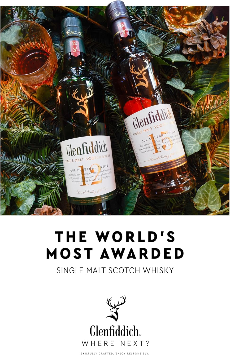 Glenfiddich 15 Year Old Single Malt Scotch Whisky – 70cl (Pack of 2) - Image 6