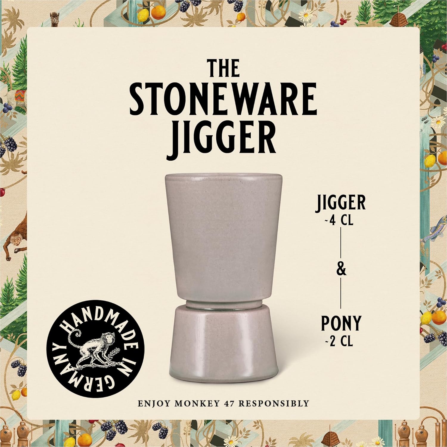 Monkey 47 Schwarzwald Dry Gin & The Stoneware Jigger Gift Set, 50cl - Image 4