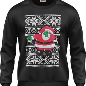 Girls Boys Kids Unisex Shirt Gift Christmas Santa Dabbin Snowflake Sweatshirt Xmas Novelty Jumper Top Age 7-13