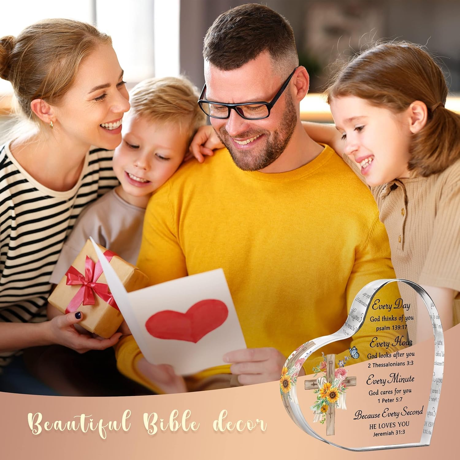 Christian Gift for Women, Christian Easter gifts, Inspirational Spiritual Baptism Gift with Bible Verse and Prayer, Catholic Gift Religious Gift Scripture Gift - Acrylic Plaque Keepsake - Image 7