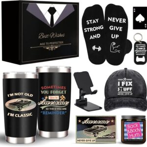Zyphoria Valentines Day Gifts for Mens Him Who Have Everything, Unique Birthday Gift Baskets for Men Dad Husband Brother Boyfriend, Funny Grandpa Uncle Father Presents Man Black Thank You Gifts Ideas