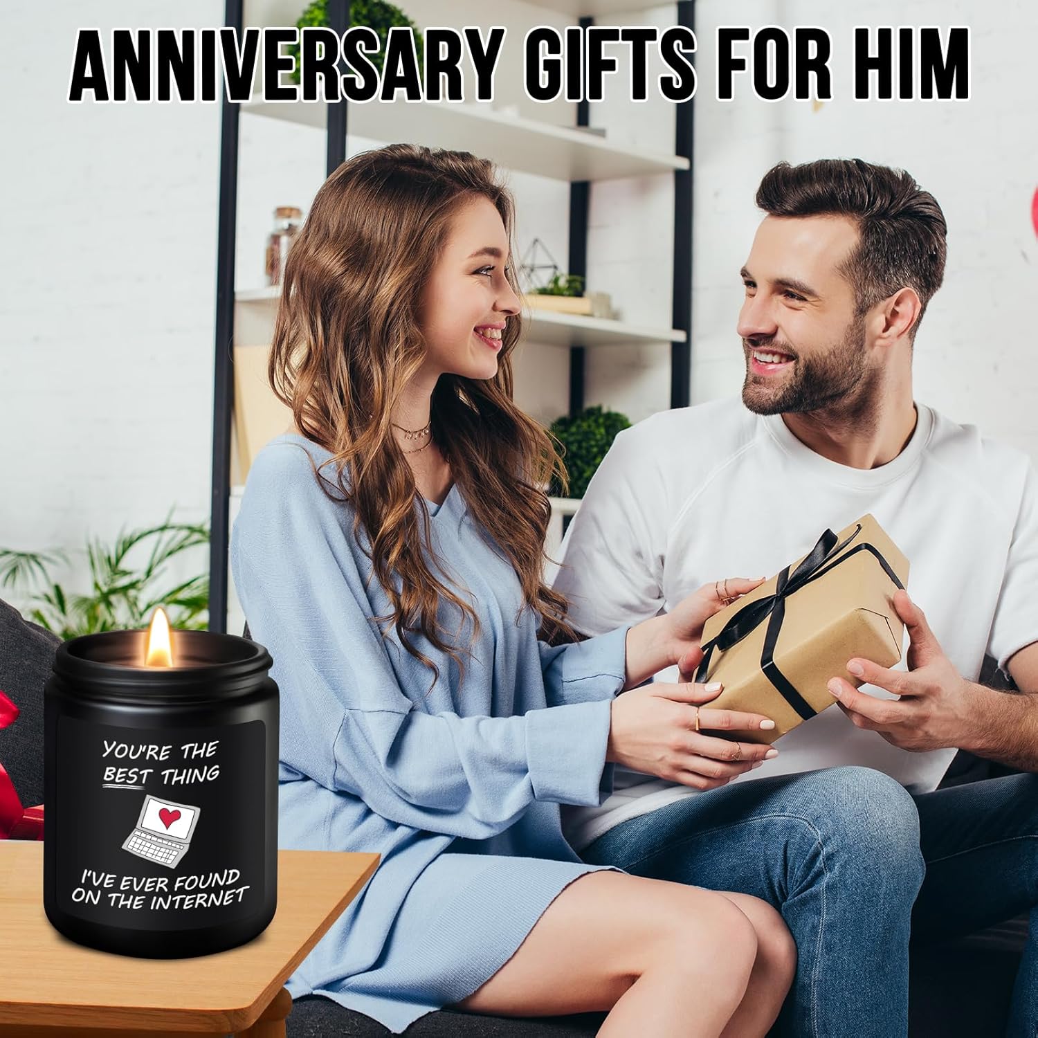 Anniversary Candle Gifts for Him, Valentines Gifts for Him, Birthday Gift for Boyfriend Husband Funny Christmas Presents for Men Lover Fiance Couple, Valentines Day Candle 200g Soy Wax - Image 2