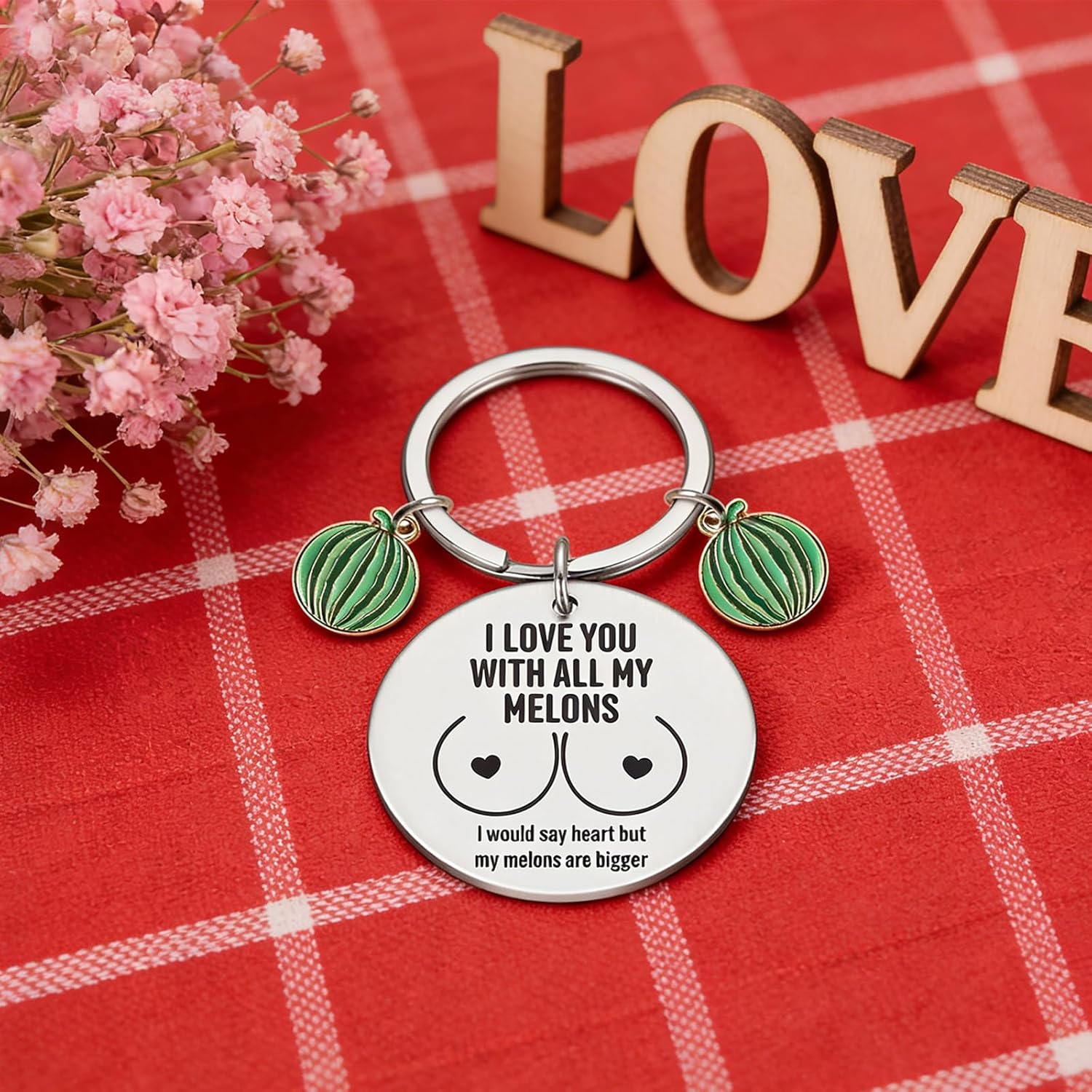 I Love You Keyring, Valentines Keyring Gifts for Him, Funny Keyrings for Boyfriend Husband Keyrings for Husband Presents Boyfriend Key Ring Fiance Gift - Image 3