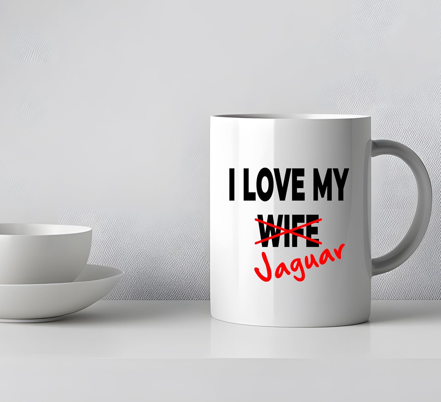signkitsuk I Love My Wife x Jaguar 11oz Ceramic Mug – Funny Coffee Mug for Husbands – Sarcastic Jaguar Lover Coffee Cup – Quirky, Hilarious Gag Mug - Image 3