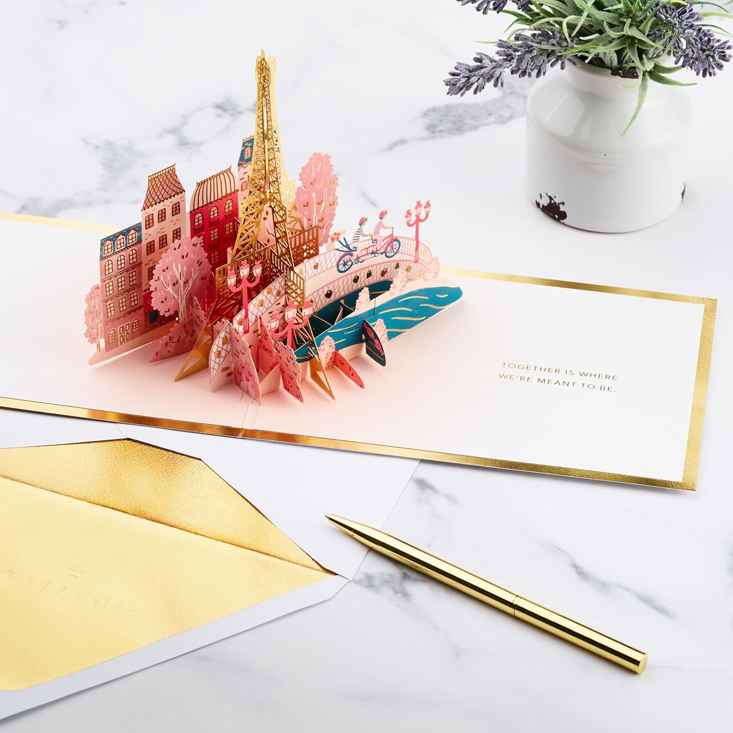 Hallmark Signature Paper Wonder 3D Pop-Up Paris Skyline Valentine's Day Card - Image 7