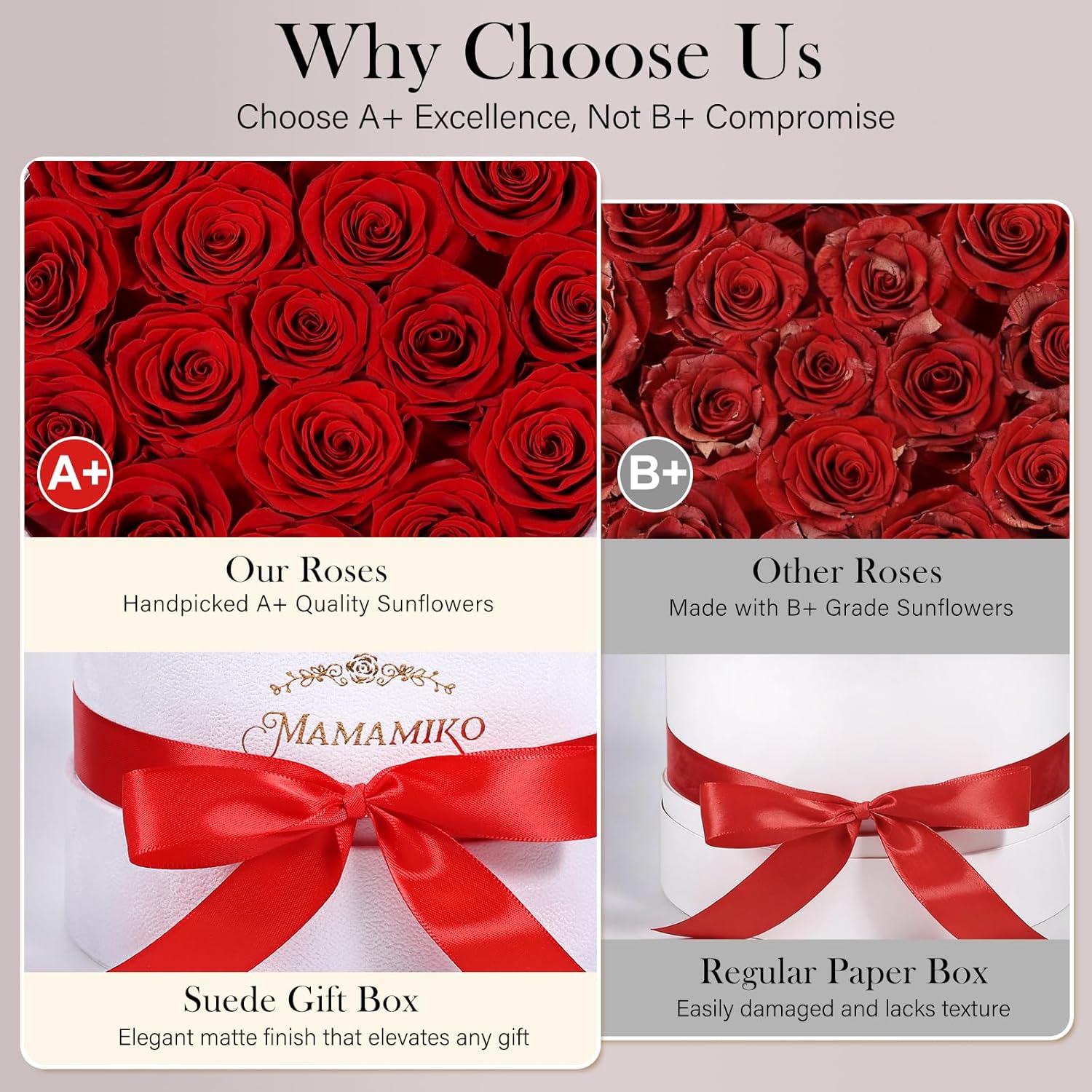 18 Preserved Roses in Suede Box - Eternal Red Rose for Her, Fresh Forever Flowers Gifts for Woman Wife Girlfriend on Valentine's Day, Birthday, Anniversary, Mother's Day - Image 6