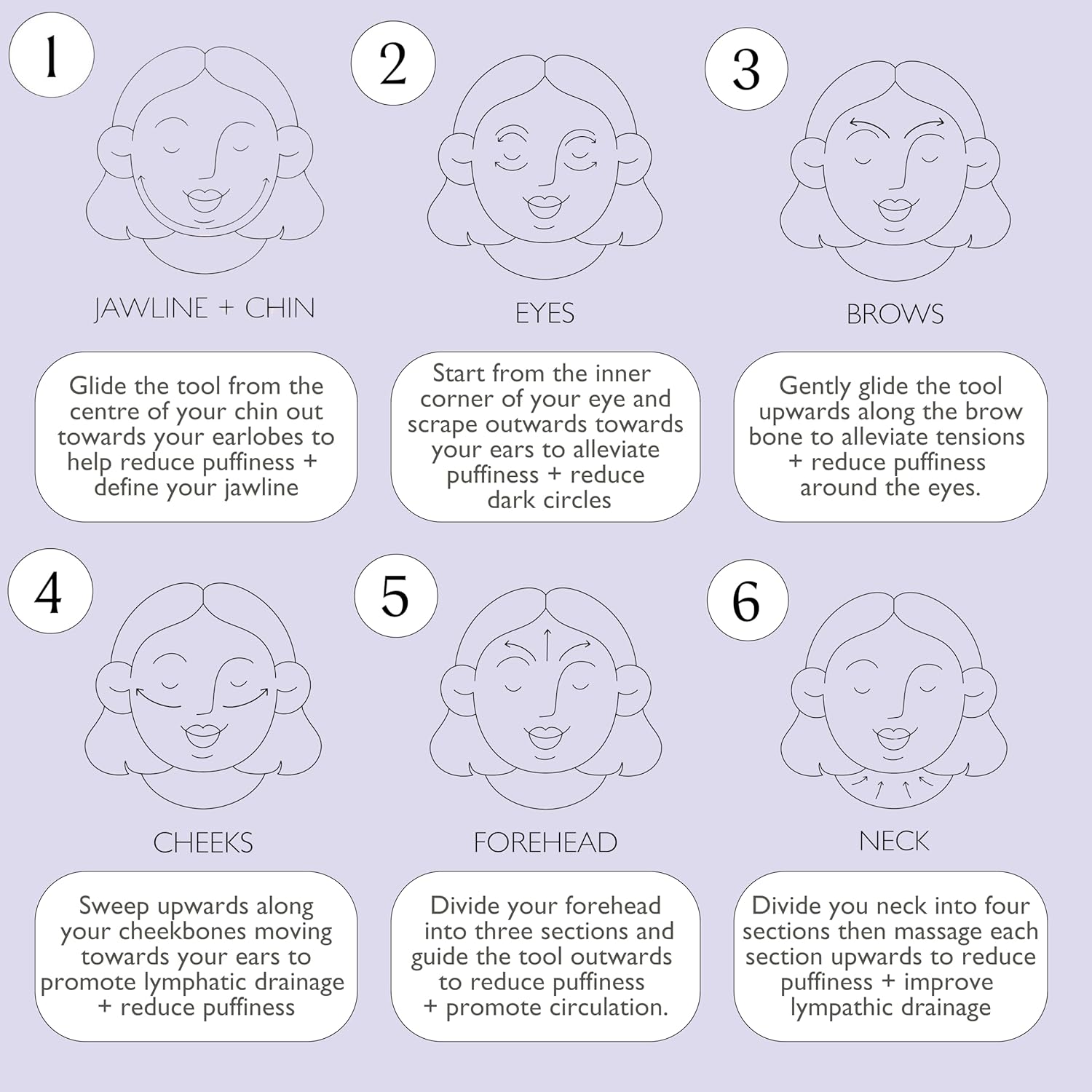 UpCircle Gua Sha Facial Tool - Relieves Tension, Aids Lymphatic Drainage + Boosts Circulation for A Healthy Glow – Stainless Steel Tool - Image 2