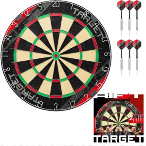 Target Darts Rift Dartboard Set | Steel Tip Dart Board | Includes Two Sets of 17G Darts | Complete Starter Set | Includes 1 Month of DartCounter App