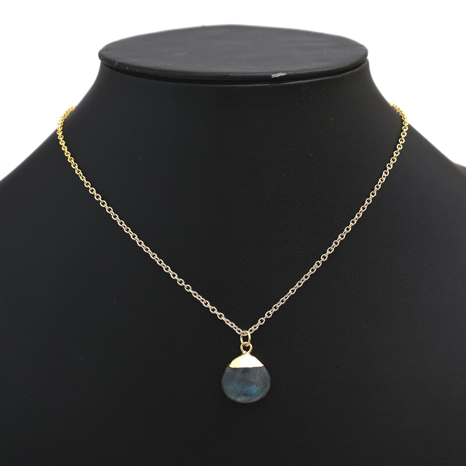 Gempires Labradorite Crystal Pendant Necklace Handmade Gemstone Teardrop Jewelry Hypoallergenic 18 Inch Gold Plated Elegant Trending Fashion Jewelry - Image 3