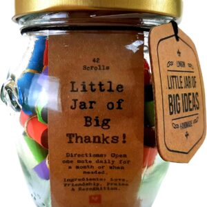 Little Jar of Big Thanks – Thoughtful Gift – Unique Present – Artisan Handcrafted Gift (Standard)