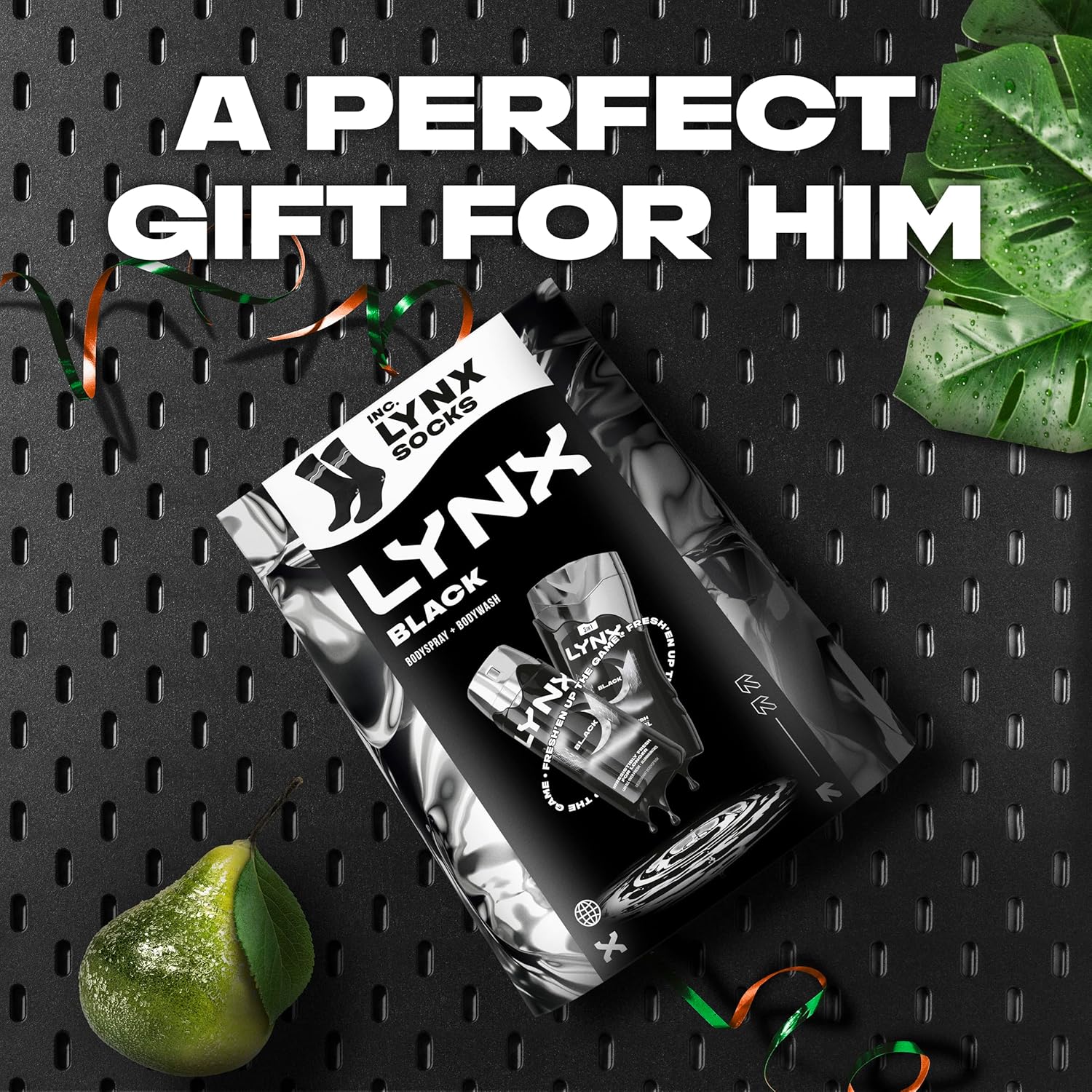 Lynx Gift Set Black Duo with a body wash, a body spray and Socks perfect for any occasion 2 piece - Image 3