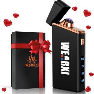 WEARXI Gifts for Men, Electric Lighter, Valentines Gifts for Him, Mens Gifts for Him Valentines Easter, Birthday Gifts for Dad/Him/Grandpa, Dad Gifts Camping Accessories Gadgets