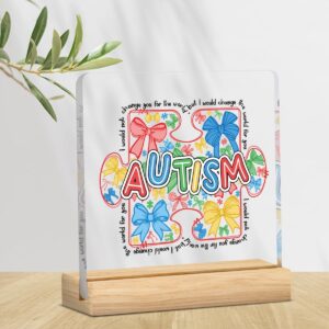 Funny Office Home Decor Gag Gifts for Women Men – Mini Acrylic Desktop Sign for Office Humor, Bedroom Dresser Accent, Quirky Vanity Decor 4 × 4 Inches